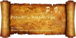 Petrás Viktória névjegykártya